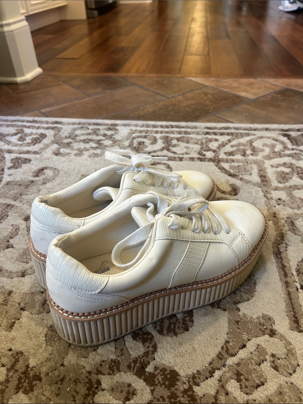 Dolce Vita White Platform Lace-Up Women's Sneakers